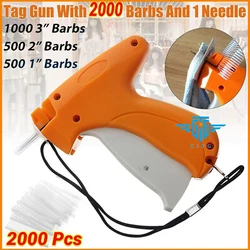 Can be used with different sized barbs and 2000pcs plastic barbs are included. 1000X 3