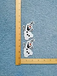 2 DISNEY MOVIE FROZEN OLAF, IRON ON PATCHES. SEE PICTURE FOR SIZE.