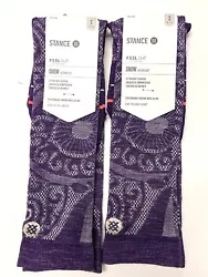 2 Pair of Stance Snow. Illuminate UL Feel360 Socks. over the calf height. Adjusts to body temperature. reacts to repel...