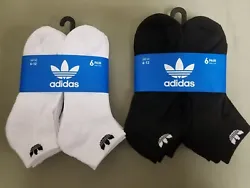 New Adidas Mens 6 Pair Low Cut Socks.
