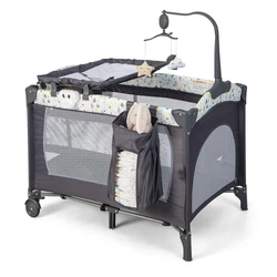 Water-resistant changing table holds a baby stably. Removable newborn bassinet for baby to take a nap. The full-sized...