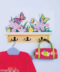 Perfect for a kids room or an entryway! Apply the decal to any clean, flat surface and easily screw the 3 hooks right...
