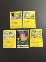 Pokémon TCG Pikachu 5 Card Lot. Shipped in a card saver and team bag for extra protection! Check out my other listings...