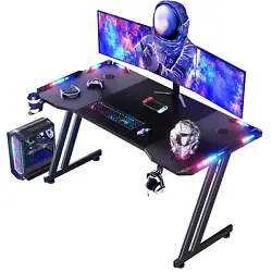 HLDIRECT- 47/55/63 inch Gaming Desk - What a fantastic gaming companion! ⭐Free Mouse Pad, Cup Holder & Headphone Hook...