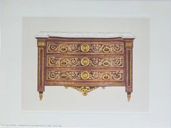 This is a set of TWO fine art prints depicting two dressers of French Provincial design.