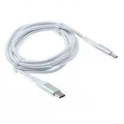 6ft Long Braided Type-C Cable [C-to-C] White Sync USB Wire USB-C Power Data Cord [Fast Charging] [High Speed]. The USB...