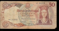 Billet Portugal 50 Escudos 1964.