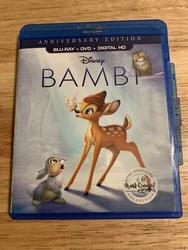 Bambi (Blu-ray/DVD, 2017, 2-Disc Set,Anniversary Edition). Condition is Very Good.