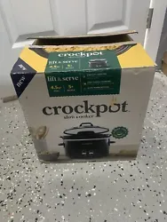 Crock Pot 4.5 Quart Lift & Serve Programmable Slow Cooker Black Home Kitchen New.  Never used. Still new in box. Sold...