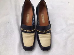 Up for quick sale/ offer is a pair of Gucci black leather vintage woman’s heel shoes with logo size 34.5 (4.5/5)....