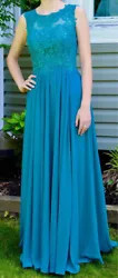 Teal Prom Dress with Mesh Warp included (not pictured)