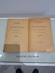 Livre Ancien Œuvre De Rudyard Kipling Le Livre De La Jungle Tome 1 Et 2 1941.  État : jaunie par le temps état moyen...