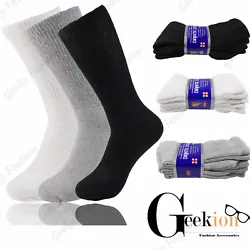 Available quantity: 3 pairs, 6 pairs, 9 pairs, 12 pairs. Material: 90% cotton, 7% polyester, 3% elastic. Fits sock...