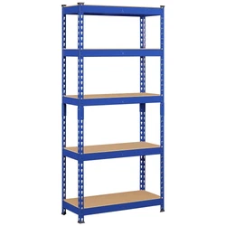 Wide Use: This 5-tier storage rack includes 16pcs plastic feet to be put together into a shelving unit or a horizontal...