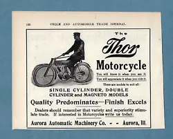 Original magazine ad from 1908. Ad is in very good condition.