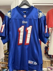 1995 Starter New England Patriots Drew Bledsoe Authentic Jersey Size 46Pit 2 Pit 22inTop 2 Bottom 29in Few smalls spots...