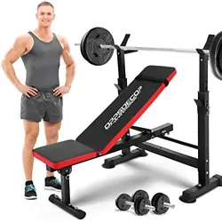 【Multifunctional Workout】Perfect for beginners, the weight bench enables a variety of basic exercises, including...