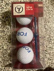 YORKSHIRE 5 PIECE GOLF BALL AND TEE SET READS FORE! - NEW IN PACKAGE.