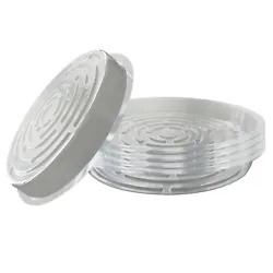 DURABLE PLANT SAUCERS: Promote the health of your plants with our plant saucers! Made of durable plastic material, our...