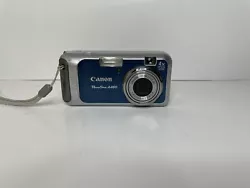 Canon PowerShot A460 5.0MP Digital Camera - Silver/Blue. Tested in working condition. Please see pictures at there are...