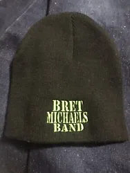 Bret Michaels Band knit hat official tour merchandise NEW. UNISEX stretch knit Black with neon green BMB logo 💚Rock...