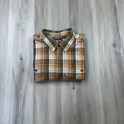 PATAGONIA Pima Cotton Plaid Long Sleeved Organic Cotton Shirt Men’s Size L Large. Great condition with no flaws, see...
