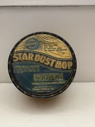 Star Dust Mop Tin Chicago Illinois. See all picsTin has some dents in itMop is insideMop not in best condition