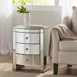 Material: Glass. Includes: One (1) Side Table. No Assembly Required.