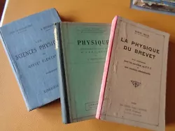 La physique au brevet Marcel Draux 1937 391pp in-12.