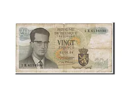 Belgique, 20 francs type 1964, 1964, Alphabet 1E6134990, Pick 138 (Billets>Etrangers>Belgique).