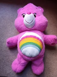 Care Bears Cheer Bear 2014 Rainbow Bright Pink Large 20