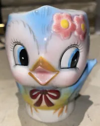 1950s GEO Z Lefton Signed Hand Painted Pattern 284 Bluebird Cup. In great condition. It does have some chips on the...