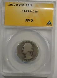 The coin is graded FA2 by ANACS, a respected coin grading service. There is a 45 price written in black marker on the...
