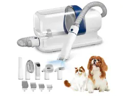 Dog Grooming Vacuum & Pet Grooming Kit with 2.3L Capacity Larger Pet Hair Dust Cup Dog Brush Vacuum for Shedding Pet...