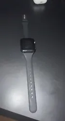 Apple Watch Series 3 38 mm Gray Case Black Aluminium Smartwatch - MTF02LLA. GPS and Celluar, No Boxsmall crack on back...