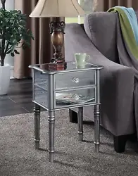 Transform your space with this elegance nighstand end table. Intricate detailing on the long spindled wood legs make...