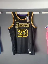 Mens LeBron James Los Angeles Lakers City Edition Jersey Size XL.