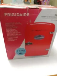 Frigidaire Portable Retro 6 Cans Mini Office Cubicle Desk Vehicle Car Fridge RED. Condition is New. Shipped with USPS...