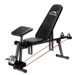 ADJUSTABLE WEIGHT BENCH: This Exercise Bench is designed with 8 back positions and 4 seat positions for Full Body...