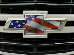 Fits Chevy Tahoe / Silverado /Suburban Emblem Bowtie American Flag Overlay Decal *We keep these in stock for immediate...
