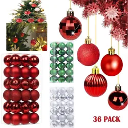 MULTICOLOR TREE BALL: Xmas balls has six different surface material that will make your Christmas tree look more...