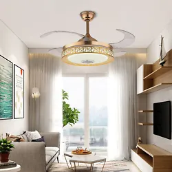 (❤ Ceiling fan with remote: LED lights have 3 color changes (Warm white-White-Warm Yellow), Fan has 3 speed settings...