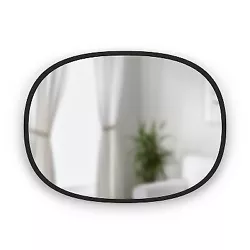 Hub Oval Mirror is the perfect wall decor for heavily trafficked areas like entryways and washrooms. Its rubber rim...