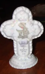 Very good used condition, enesco a reflection of his love porcelain cross.
