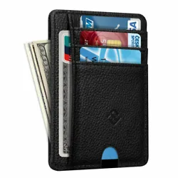 EASIER TO TAKE THE CARD: Two wide card slots with thumb openings make it easier to slide the often accessed cards. We...
