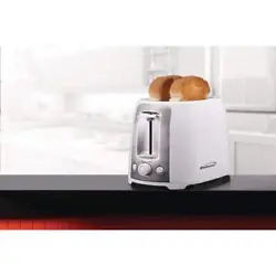 The powerful 800 watt Brentwood TS-292R 2-Slice Cool-Touch Toaster with Extra-Wide Slots can toast bagels, thick...