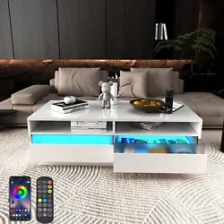 Made of high-quality MDF and Acrylic, high glossy surface, this coffee table is not only waterproof, easy to clean, but...