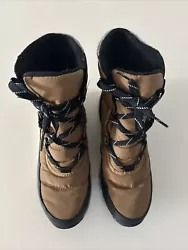 Sorel Womens Whitney Short Lace, Waterproof Winter Boots Size 8.5 Caramel Brown.