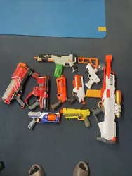 nerf gun lot used guns (splatter Gun Needs Repair). Condition is Used. Shipped with USPS Priority Mail.