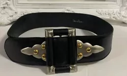 Pablo Picasso VTG Black Wide Leather Belt. Condition is Pre-owned. Shipped with USPS First Class Package.Rare one of a...